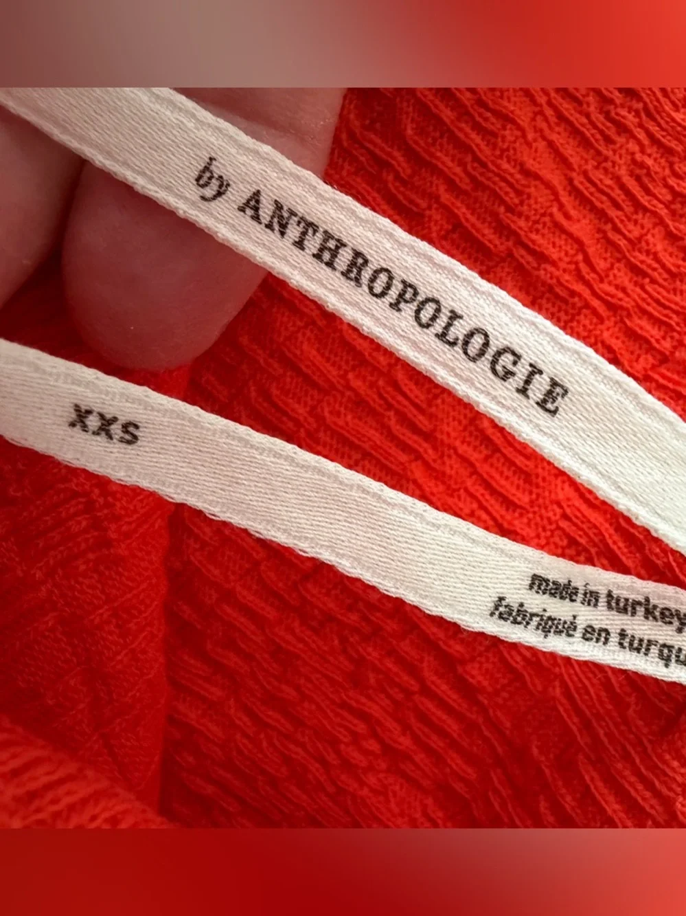 By Anthropologie Ruffled One-Shoulder Top Orange‎ size XXS